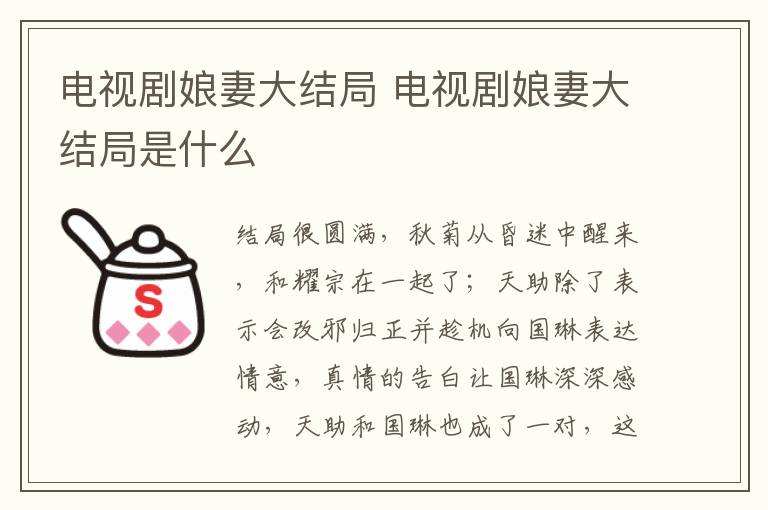 電視劇娘妻大結局 電視劇娘妻大結局是什么