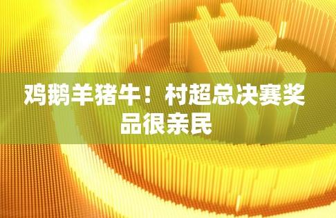 村超獎(jiǎng)品搶眼:雞鵝羊豬牛輪番上場