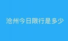 滄州限號限行時間、區域，限外（2024年5月31日）