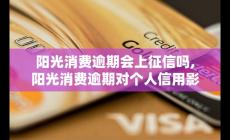 陽光消費逾期會上征信嗎？逾期對個人信用影響大不大？