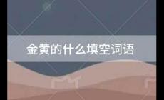 金黃的什么填空詞語(yǔ)一年級(jí)