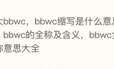 大bbwc，寫bbwc縮寫是什么意思，bbwc的全稱及含義