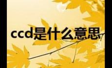ccd是什么意思網(wǎng)絡用語（ccd是什么意思）
