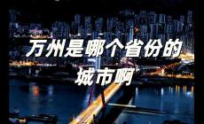 萬州是哪個省份的城市啊 萬州是哪個市的城市