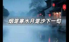 煙籠寒水月籠沙下一句 煙籠寒水月籠沙的下一句