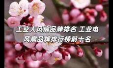 工業大風扇品牌排名 工業電風扇品牌排行榜前十名